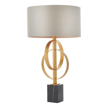 Endon 95213 - Tafellamp 1xE27/10W/230V grijs/messing/zwart