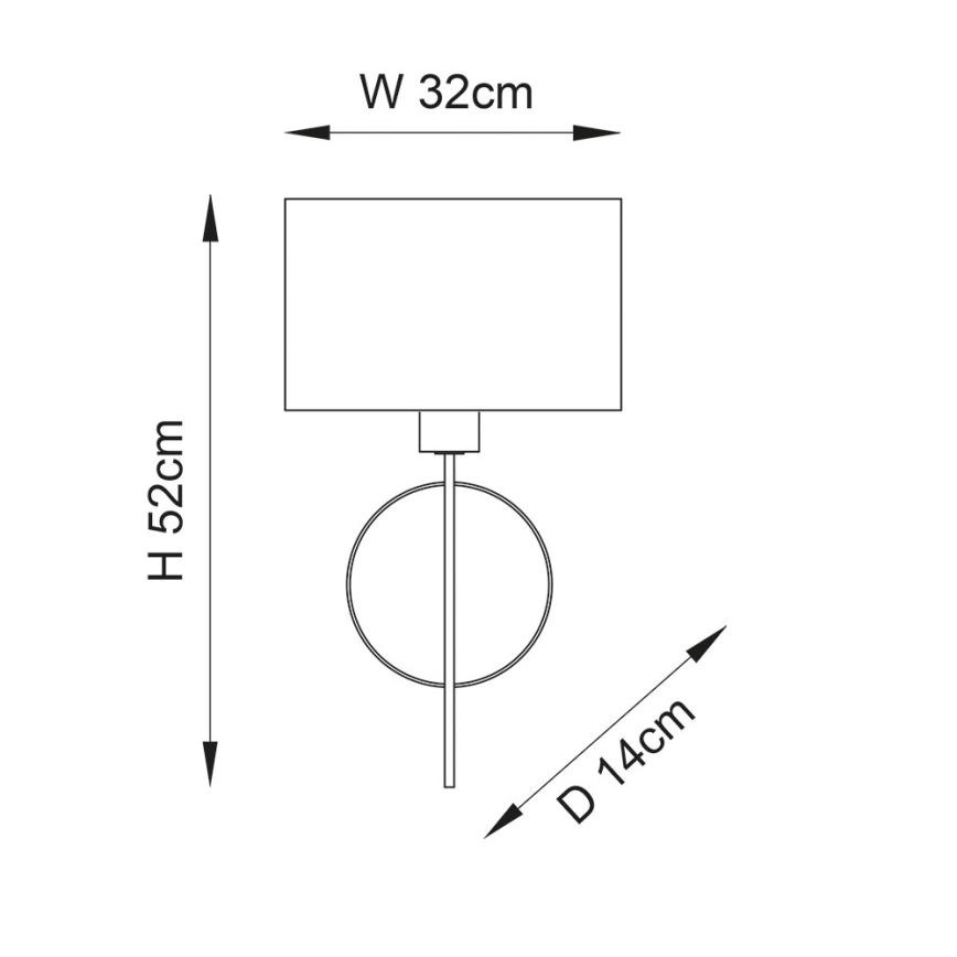 Endon 95214 - Wandlamp 1xE27/10W/230V grijs