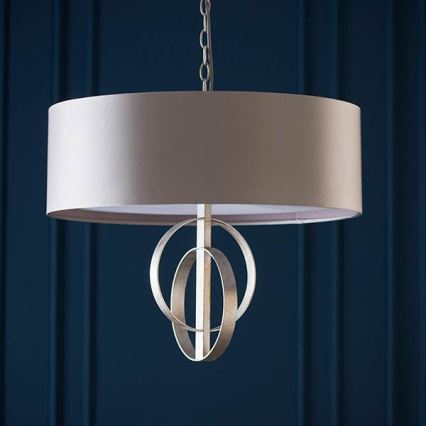 Endon 95215 - Kroonluchter met ketting 5xE27/10W/230V Ø 70 cm grijs