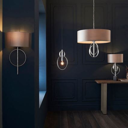 Endon 95215 - Kroonluchter met ketting 5xE27/10W/230V Ø 70 cm grijs