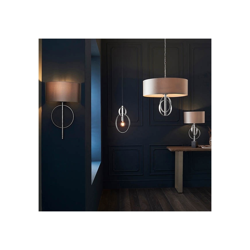 Endon 95215 - Kroonluchter met ketting 5xE27/10W/230V Ø 70 cm grijs