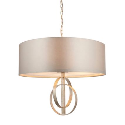 Endon 95215 - Kroonluchter met ketting 5xE27/10W/230V Ø 70 cm grijs