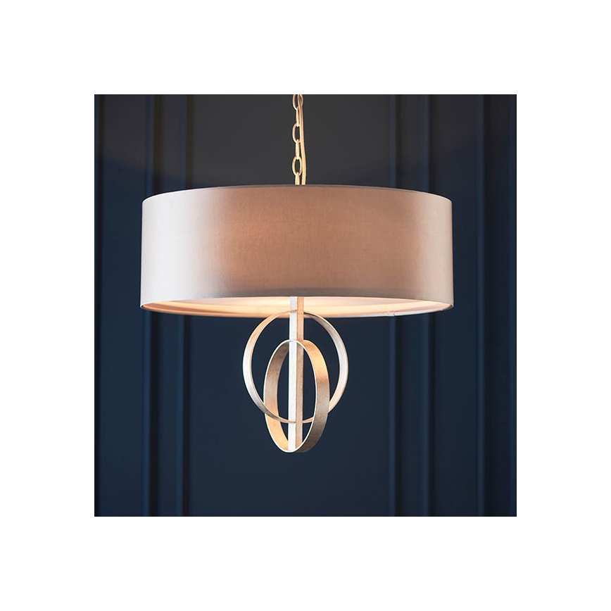 Endon 95216 - Kroonluchter aan ketting 3xE27/10W/230V Ø 60 cm grijs