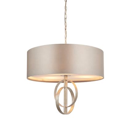 Endon 95216 - Kroonluchter aan ketting 3xE27/10W/230V Ø 60 cm grijs
