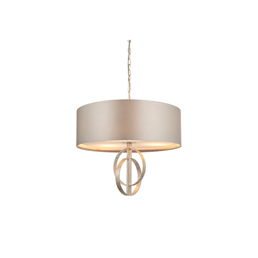 Endon 95216 - Kroonluchter aan ketting 3xE27/10W/230V Ø 60 cm grijs