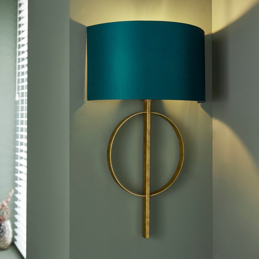 Endon 95218 - Wandlamp 1xE27/10W/230V blauw/messing