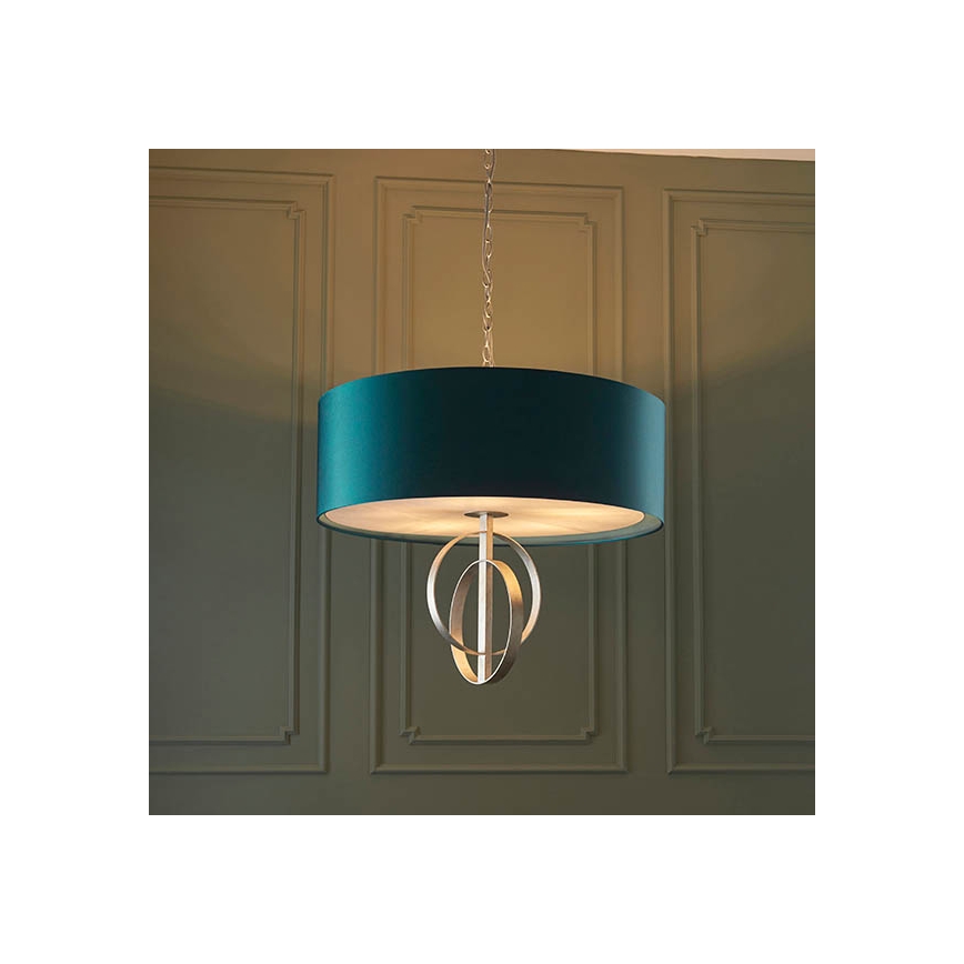 Endon 95223 - Kroonluchter aan ketting 5xE27/10W/230V Ø 70 cm blauw/grijs