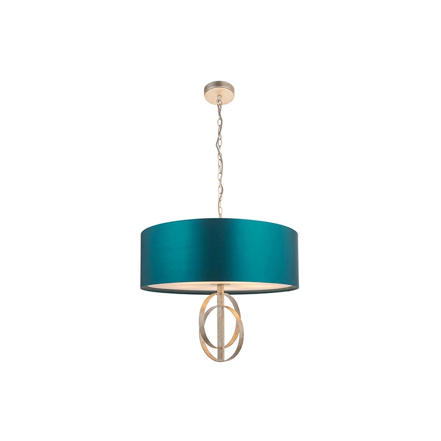 Endon 95223 - Kroonluchter aan ketting 5xE27/10W/230V Ø 70 cm blauw/grijs