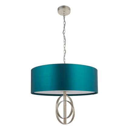Endon 95223 - Kroonluchter aan ketting 5xE27/10W/230V Ø 70 cm blauw/grijs