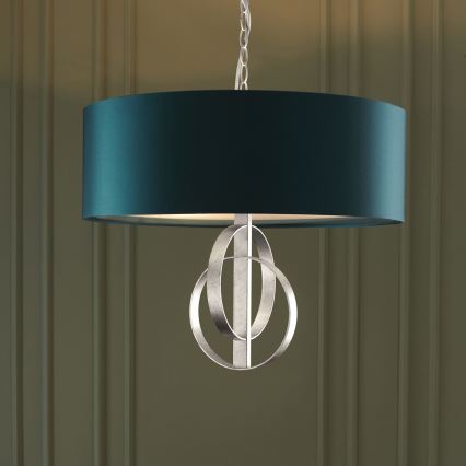 Endon 95224 - Hanglamp aan ketting 3xE27/10W/230V Ø 60 cm blauw/grijs