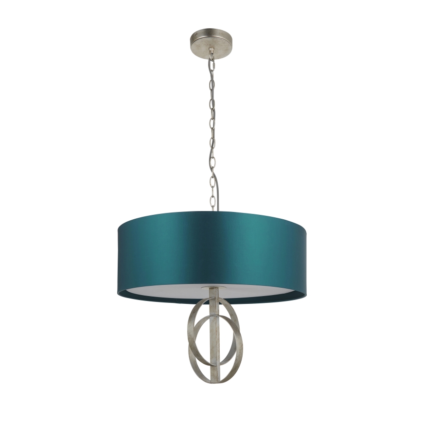 Endon 95224 - Hanglamp aan ketting 3xE27/10W/230V Ø 60 cm blauw/grijs