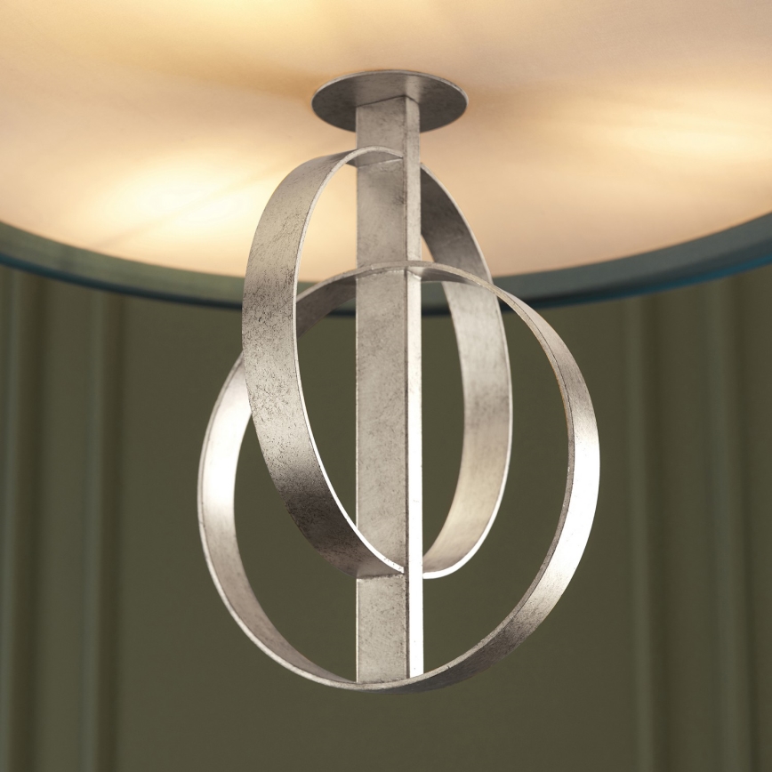 Endon 95224 - Hanglamp aan ketting 3xE27/10W/230V Ø 60 cm blauw/grijs