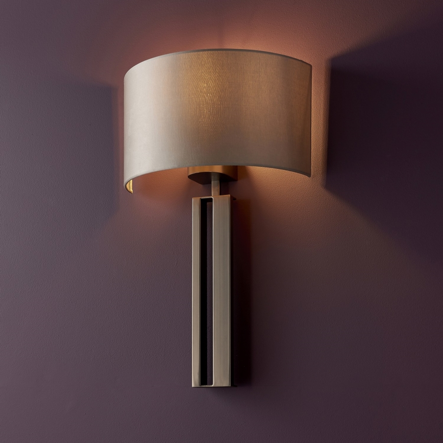 Endon 95449 - Wandlamp 1xE27/10W/230V beige/mat chroom