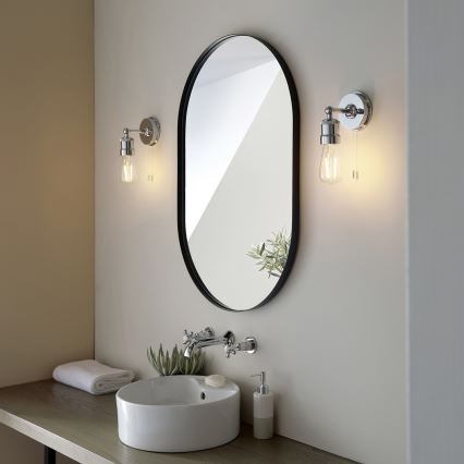 Endon 95505 - Badkamerwandlamp MILLER 1xE27/6W/230V IP44 glanzend chroom