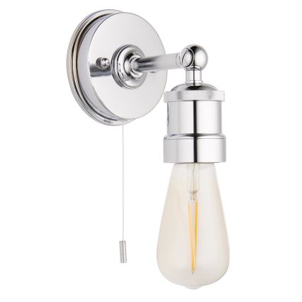 Endon 95505 - Badkamerwandlamp MILLER 1xE27/6W/230V IP44 glanzend chroom