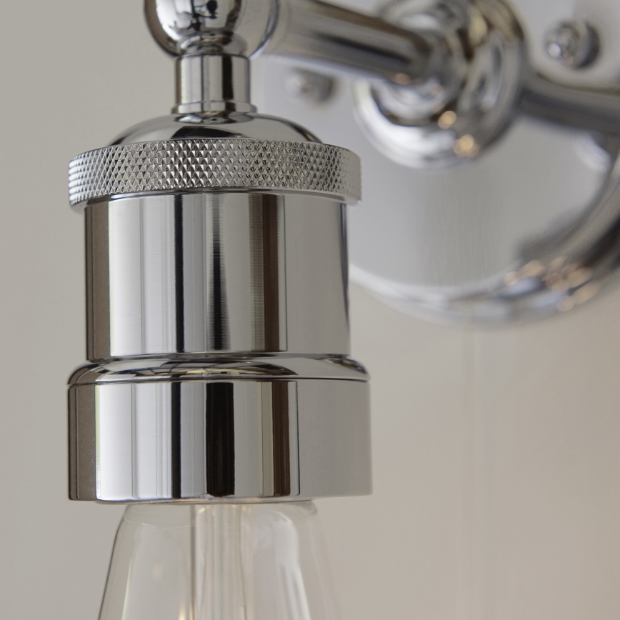 Endon 95505 - Badkamerwandlamp MILLER 1xE27/6W/230V IP44 glanzend chroom