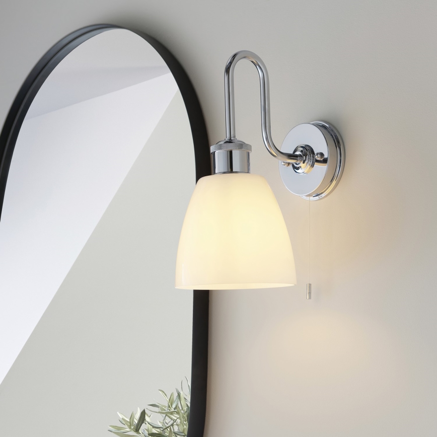 Endon 95506 - Badkamerwandlamp PIPER 1xE27/10W/230V IP44 glanzend chroom