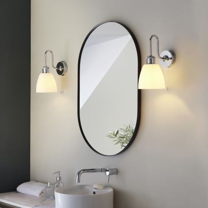 Endon 95506 - Badkamerwandlamp PIPER 1xE27/10W/230V IP44 glanzend chroom