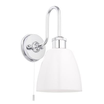 Endon 95506 - Badkamerwandlamp PIPER 1xE27/10W/230V IP44 glanzend chroom