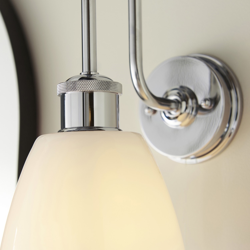 Endon 95506 - Badkamerwandlamp PIPER 1xE27/10W/230V IP44 glanzend chroom