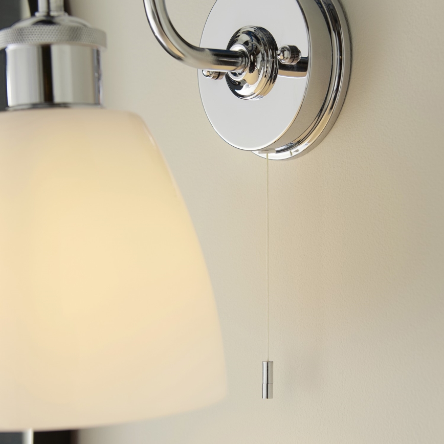 Endon 95506 - Badkamerwandlamp PIPER 1xE27/10W/230V IP44 glanzend chroom
