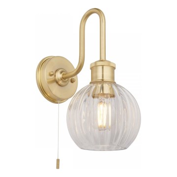 Endon 95507 - Badkamer wandlamp KENDALL 1xE27/10W/230V IP44 messing