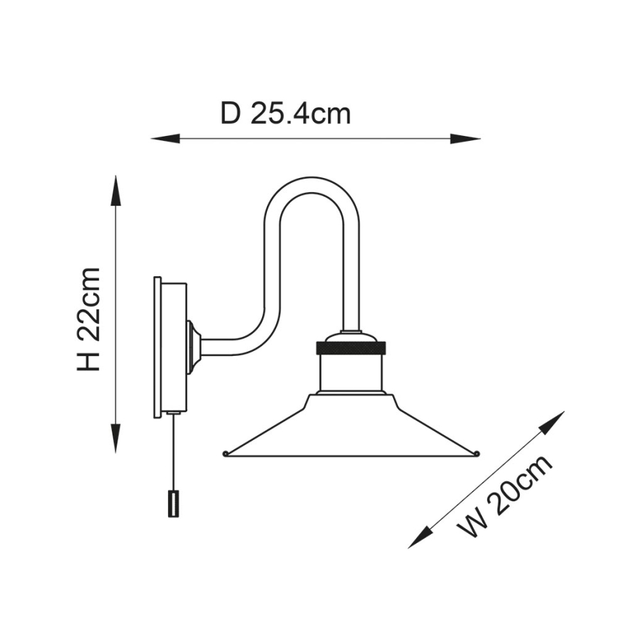 Endon 95508 - Badkamerwandlamp MARIS 1xE27/6W/230V IP44 glanzend chroom