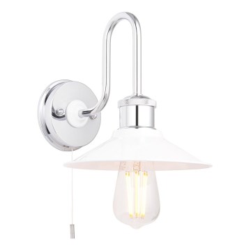 Endon 95508 - Badkamerwandlamp MARIS 1xE27/6W/230V IP44 glanzend chroom/wit