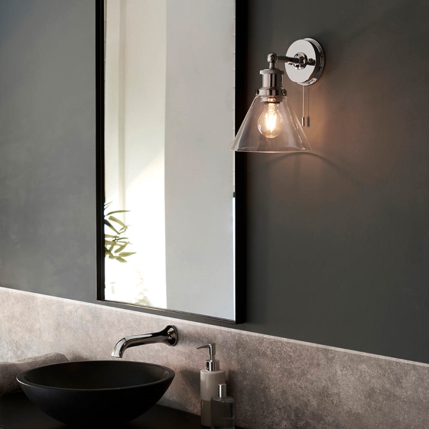 Endon 95513-  Wandspot voor badkamer TOULON 1xE27/10W/230V IP44 glanzend chroom