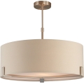 Endon 95834 - Hanglamp met vaste pendel HAYFIELD 3xE27/40W/230V mat chroom/beige