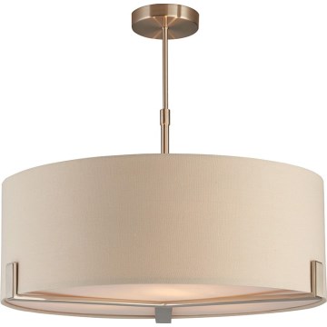 Endon 95834 - Hanglamp met vaste pendel HAYFIELD 3xE27/40W/230V mat chroom/beige