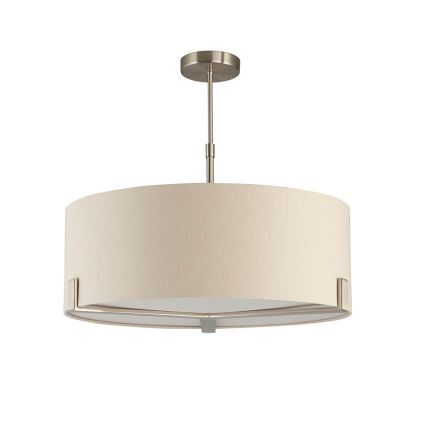 Endon 95834 - Hanglamp met vaste pendel HAYFIELD 3xE27/40W/230V mat chroom/beige