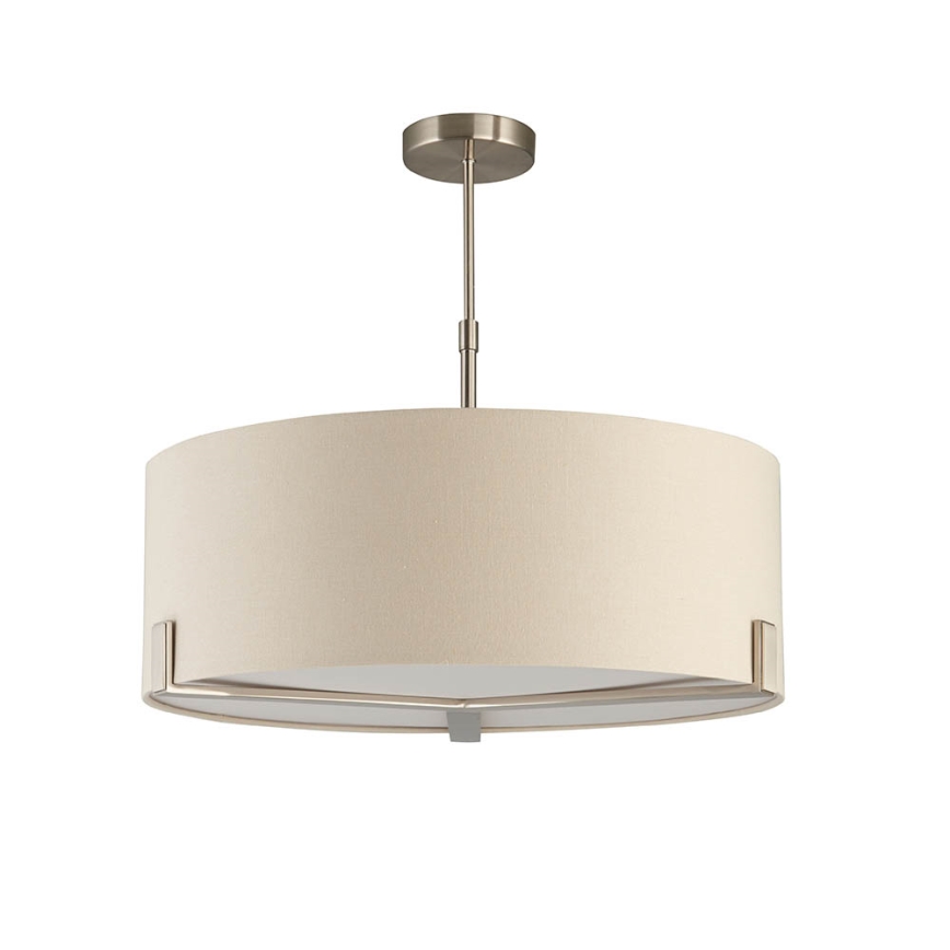 Endon 95834 - Hanglamp met vaste pendel HAYFIELD 3xE27/40W/230V mat chroom/beige