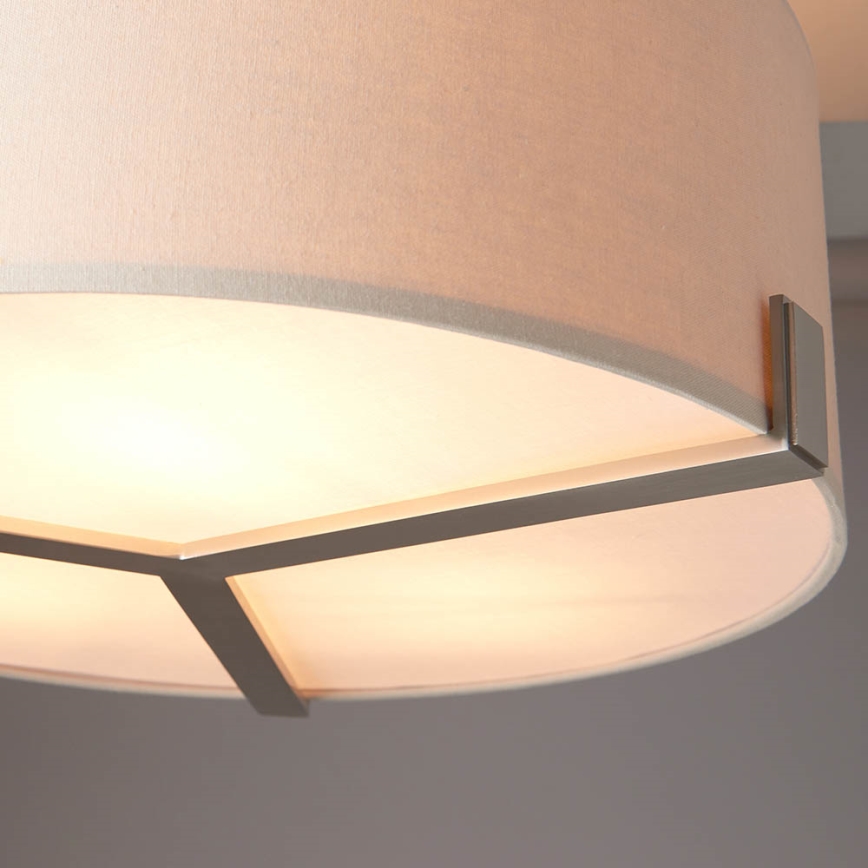 Endon 95834 - Hanglamp met vaste pendel HAYFIELD 3xE27/40W/230V mat chroom/beige
