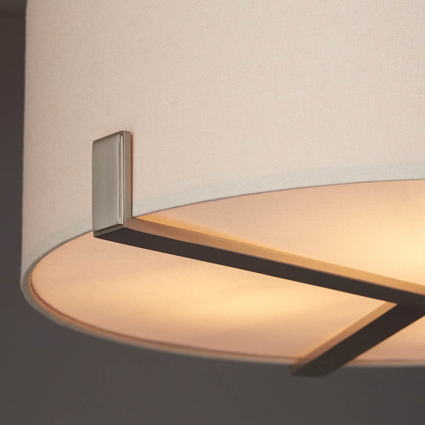 Endon 95834 - Hanglamp met vaste pendel HAYFIELD 3xE27/40W/230V mat chroom/beige