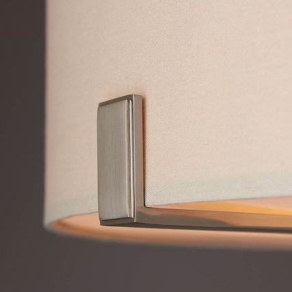 Endon 95834 - Hanglamp met vaste pendel HAYFIELD 3xE27/40W/230V mat chroom/beige