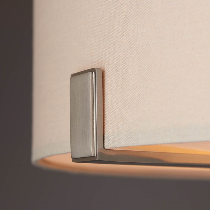Endon 95834 - Hanglamp met vaste pendel HAYFIELD 3xE27/40W/230V mat chroom/beige