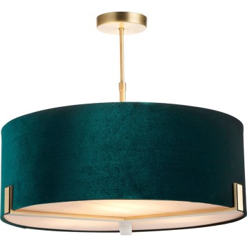 Endon 95839 - Hanglamp met vaste pendel HAYFIELD 3xE27/40W/230V messing/groen