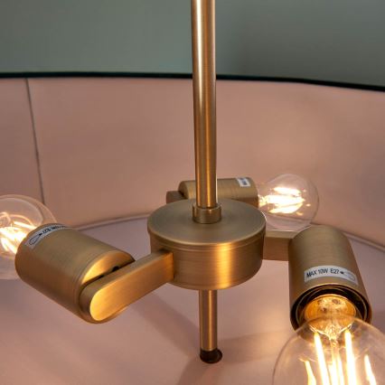 Endon 95839 - Hanglamp met vaste pendel HAYFIELD 3xE27/40W/230V messing/groen