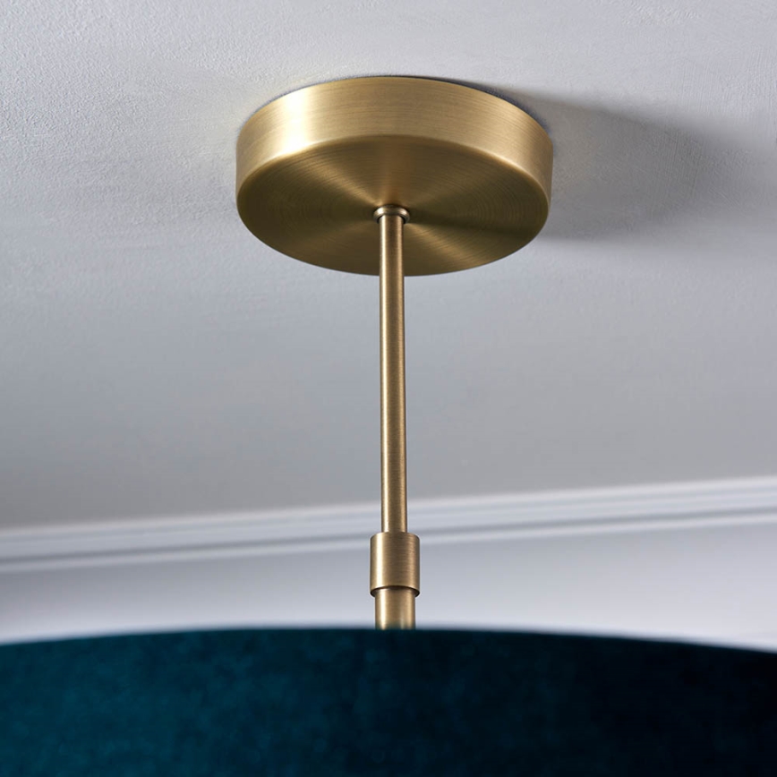 Endon 95839 - Hanglamp met vaste pendel HAYFIELD 3xE27/40W/230V messing/groen