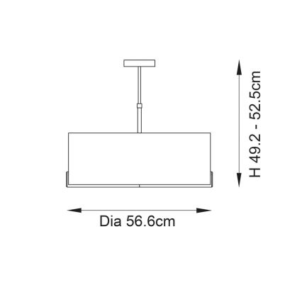 Endon 95839 - Hanglamp met vaste pendel HAYFIELD 3xE27/40W/230V messing/groen