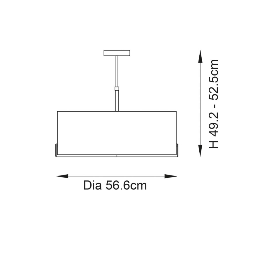 Endon 95839 - Hanglamp met vaste pendel HAYFIELD 3xE27/40W/230V messing/groen