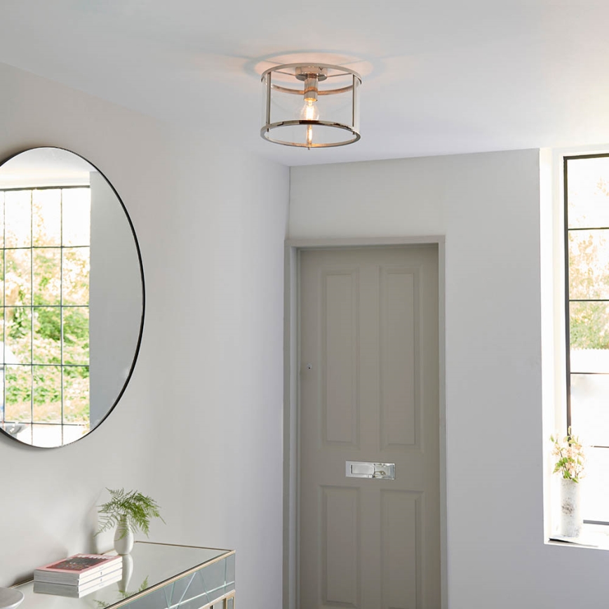 Endon 96150 - Plafondlamp HOPTON 1xE27/10W/230V glanzend chroom