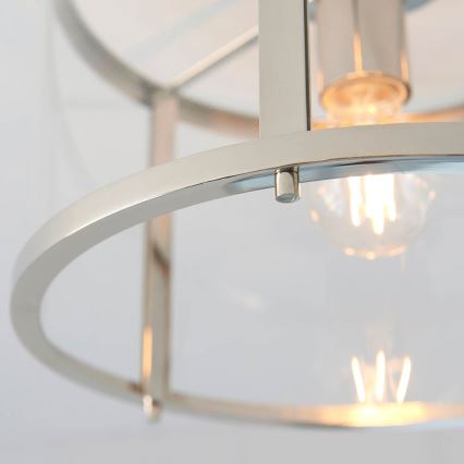 Endon 96150 - Plafondlamp HOPTON 1xE27/10W/230V glanzend chroom