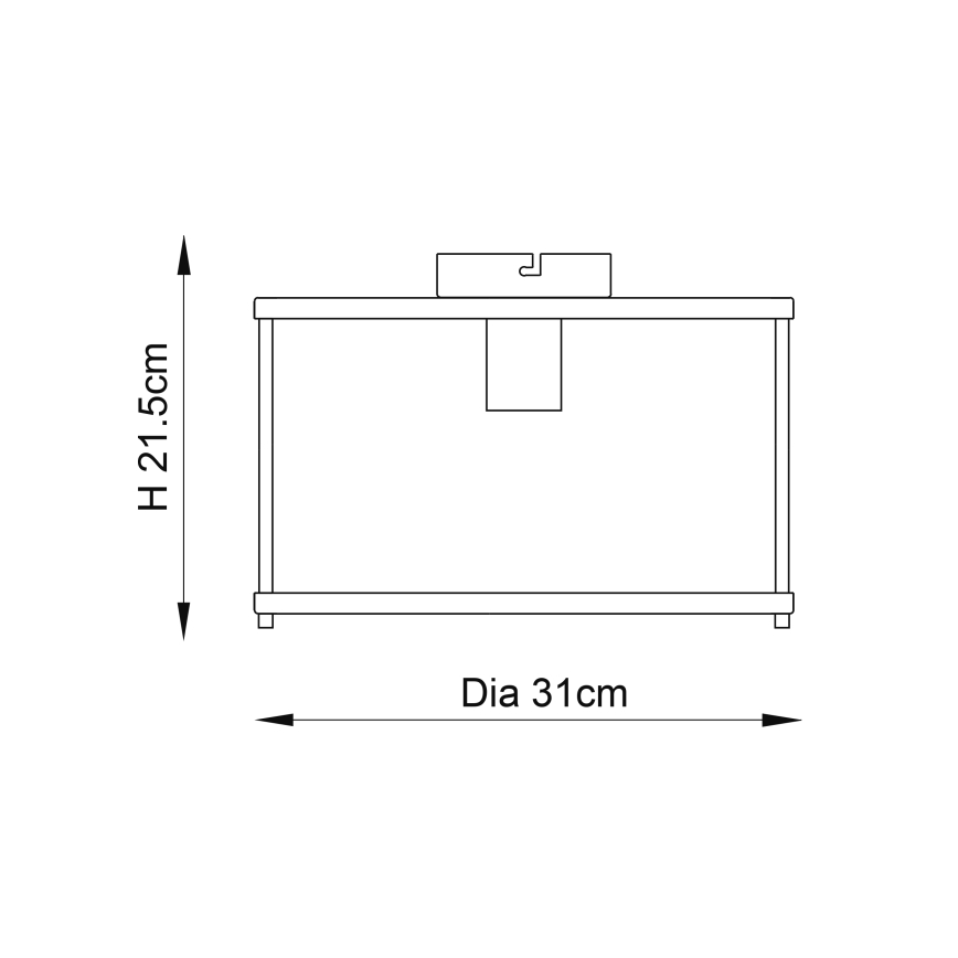 Endon 96150 - Plafondlamp HOPTON 1xE27/10W/230V glanzend chroom