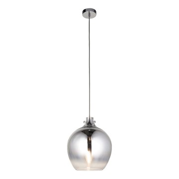 Endon 96442 - Hanglamp aan een koord PANTHER 1xE27/10W/230V glanzend chroom/gerookt