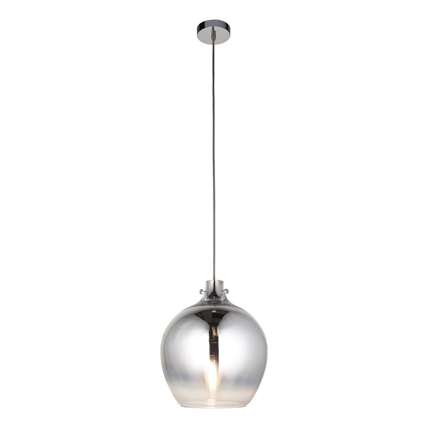 Endon 96442 - Hanglamp aan een koord PANTHER 1xE27/10W/230V glanzend chroom/gerookt