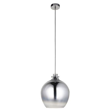 Endon 96442 - Hanglamp aan een koord PANTHER 1xE27/10W/230V glanzend chroom/gerookt