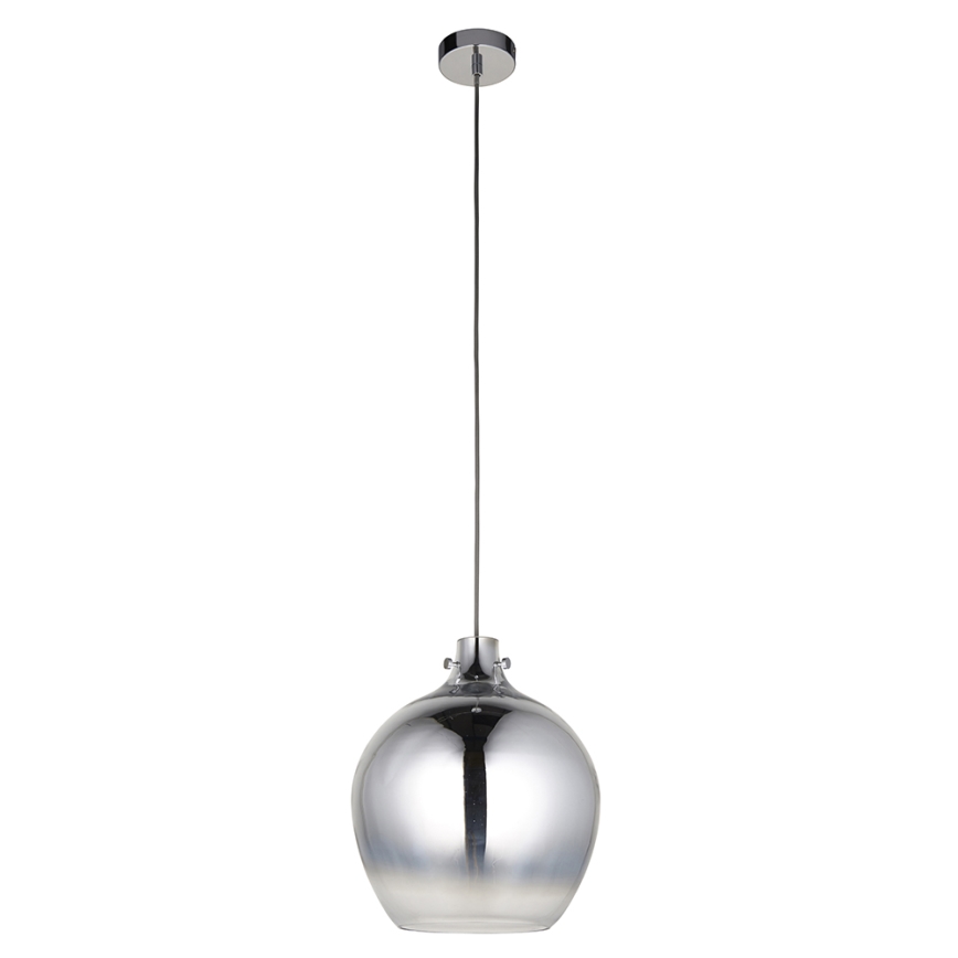 Endon 96442 - Hanglamp aan een koord PANTHER 1xE27/10W/230V glanzend chroom/gerookt