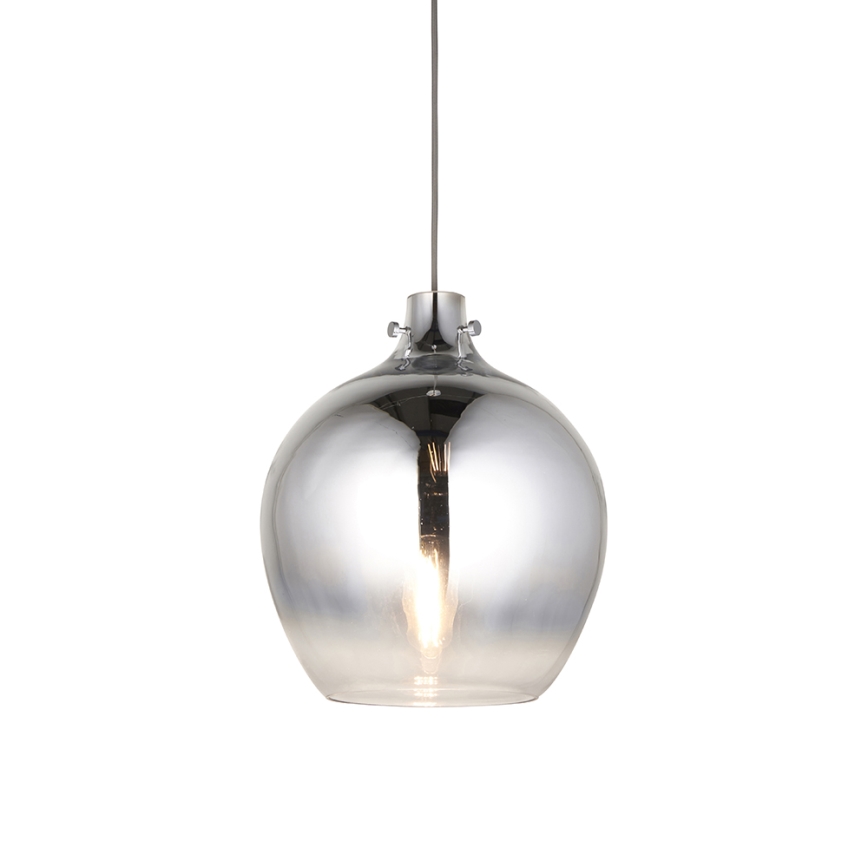Endon 96442 - Hanglamp aan een koord PANTHER 1xE27/10W/230V glanzend chroom/gerookt